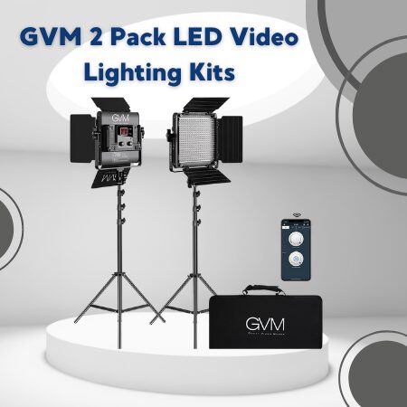 GVM 2 Pack LED Video Lighting Kits