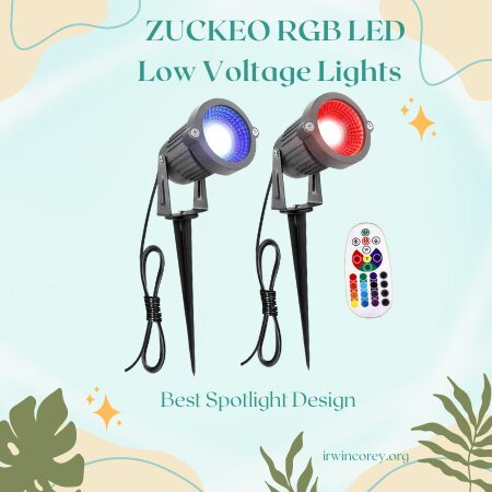 ZUCKEO RGB Low Voltage Landscape Lights 8-Pack - Color Changing Well Lights With Remote, IP66 Waterproof