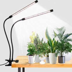 LED Grow Light,6000K Full Spectrum Clip Plant Growing Lamp with White Red LEDs for Indoor Plants