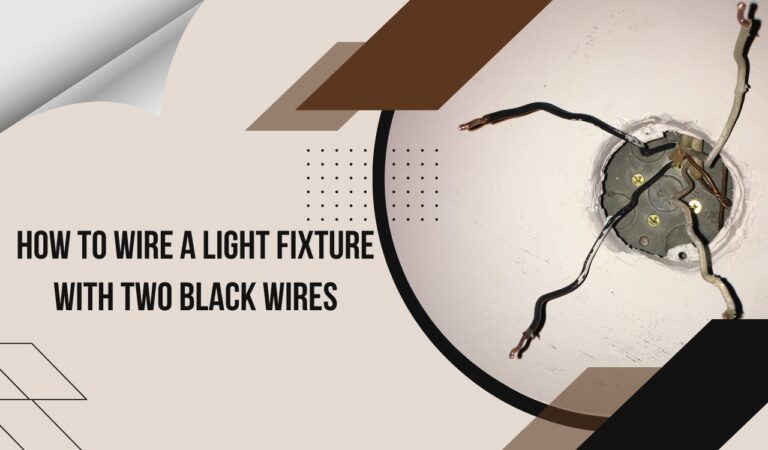 Light fixture with 2 black wires