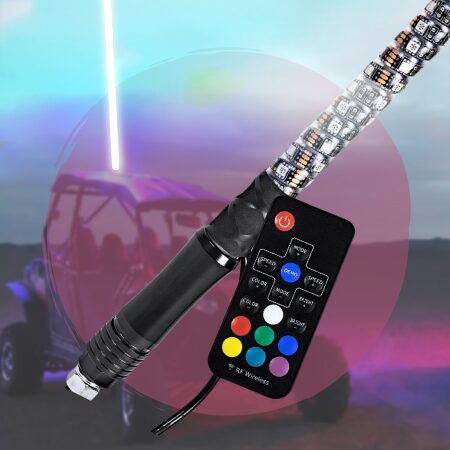 6ft Spiral LED Whip Light for UTV ATV