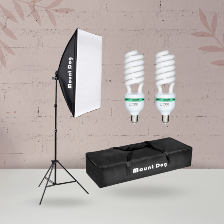 MOUNTDOG Photography Continuous Softbox Lighting Kit