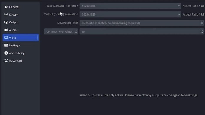 OBS Streaming Video Settings