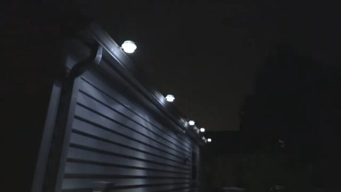solar gutter lights on overnight