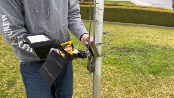 Flagpole Light installation