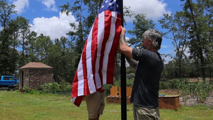 flagpole in yard!